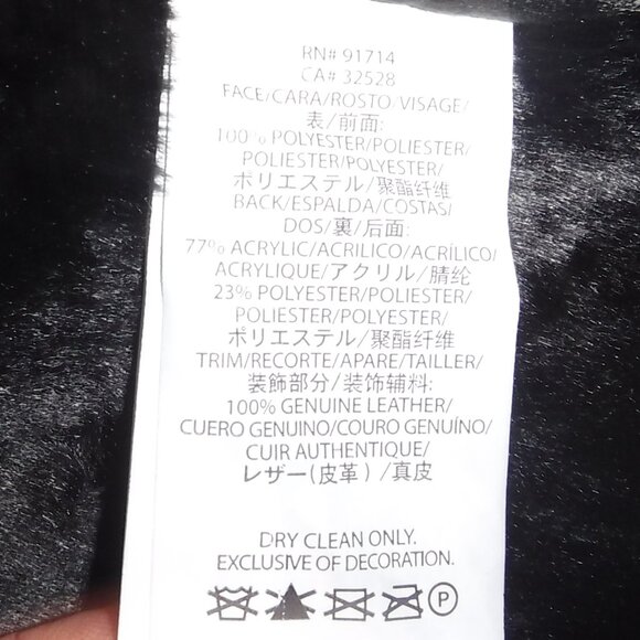 Armani Exchange Faux Suede Moto Jacket  in black size small - Picture 7 of 12